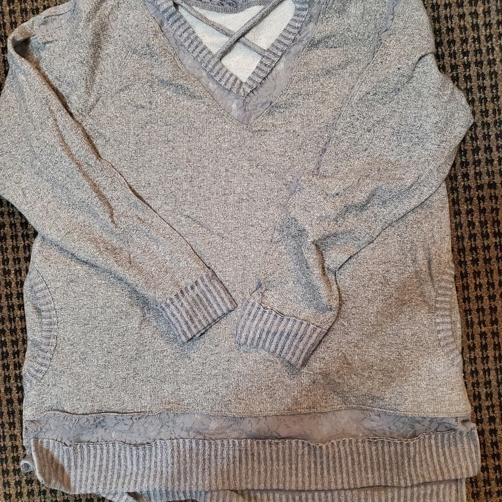 GUC sweater with lace inlet